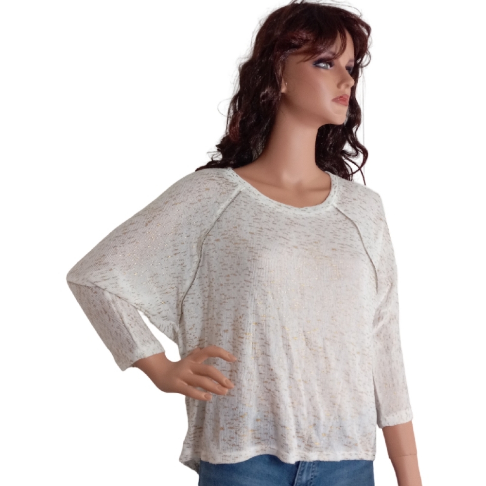 BONGO  dolman sleeve  blouse  with glitter for women  size L